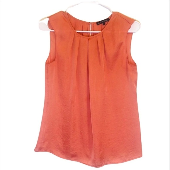 Violet & Claire Tops - 2/$15 Violet & Claire - Coral Orange Sleeveless Blouse – Size S
